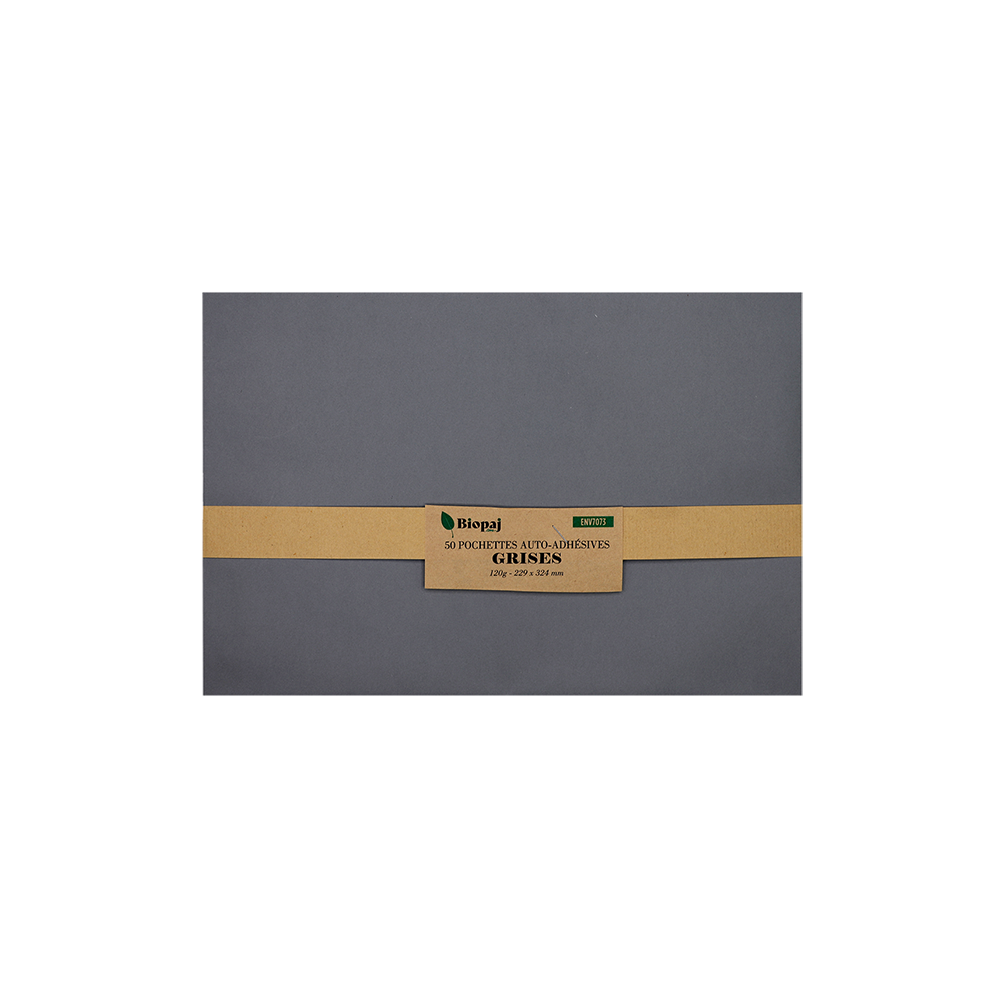 50 enveloppes grises C4 229 x 324 mm
