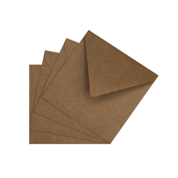 Enveloppes carrés kraft 120g 165 x 165 par 20