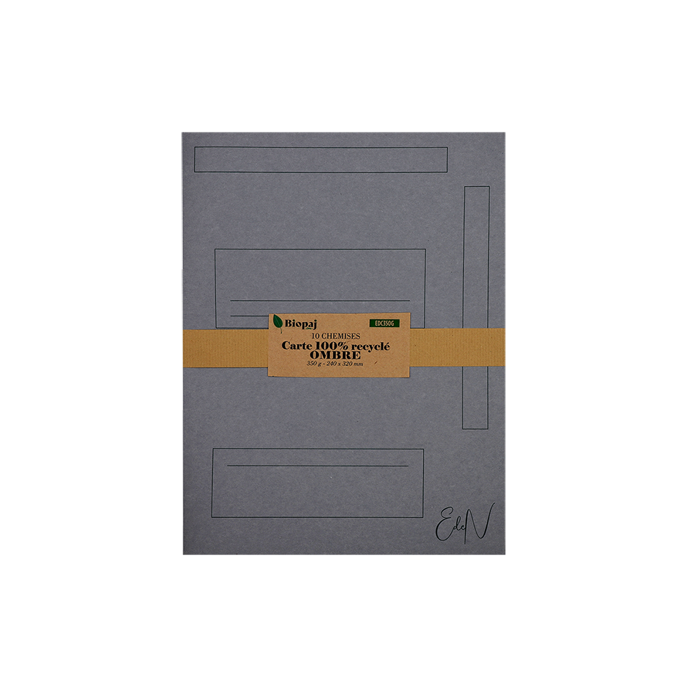 Chemises en papier recyclé ombre 240x320 par 10