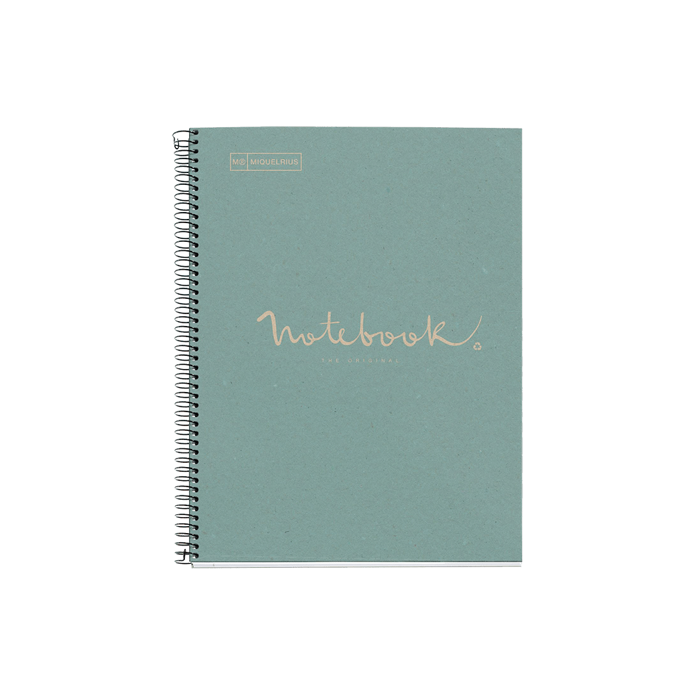 Cahier recyclé A4 Miquelrius bleu | Notes claires et écoresponsables