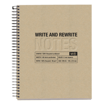 Cahier recyclé A5 Miquelrius kraft | 240p à spirale 4 couleurs