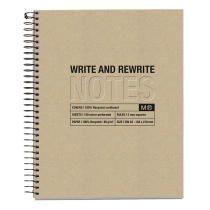 Cahier recyclé A5 Miquelrius kraft | 240p à spirale 4 couleurs