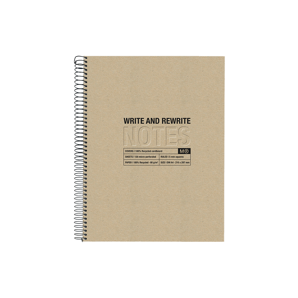 Grand cahier A4 Miquelrius kraft 240p | Notes claires écoresponsables