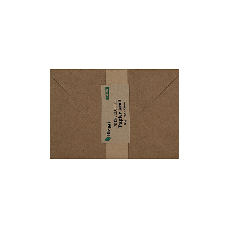 Enveloppe kraft pour A5 16.2 x 22.9 cm par 20