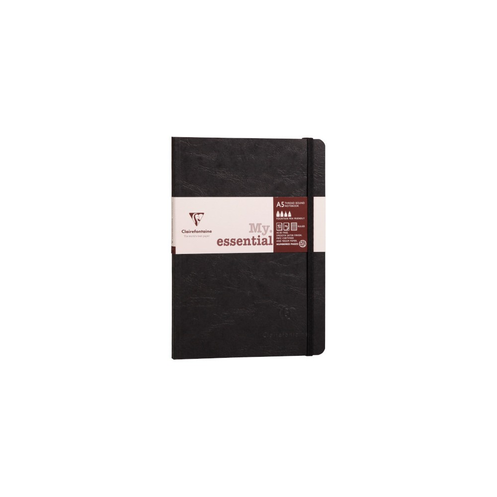 Cahier broché A5 noir Age Bag Clairefontaine
