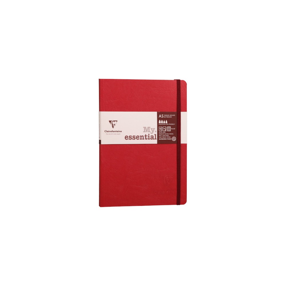 Cahier broché A5 bordeaux Age Bag Clairefontaine