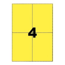 Etiquettes jaunes 105x148,5 mm sur planche A4