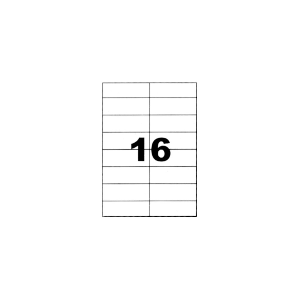 Etiquettes blanches 105x37 mm sur planche A4
