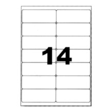 Etiquettes blanches 105x42,3 mm sur planche A4