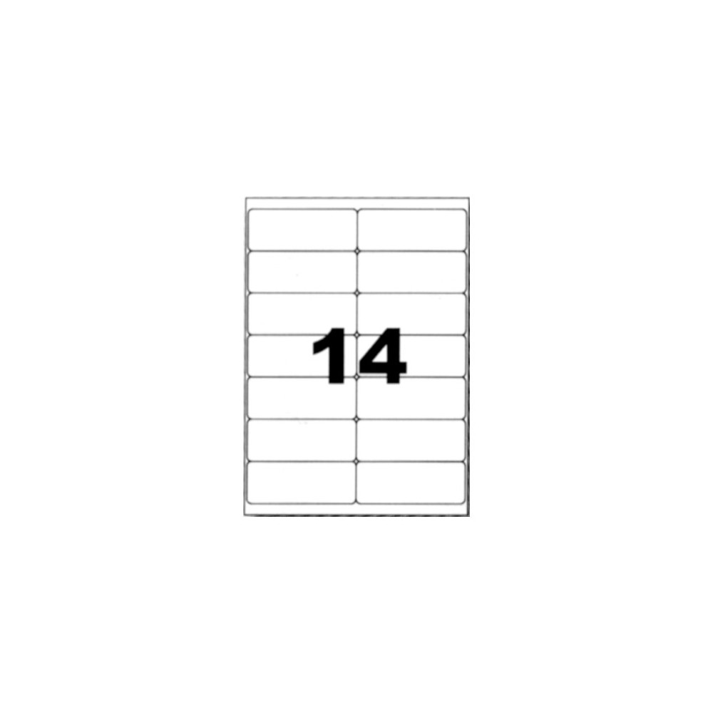 Etiquettes blanches 105x42,3 mm sur planche A4
