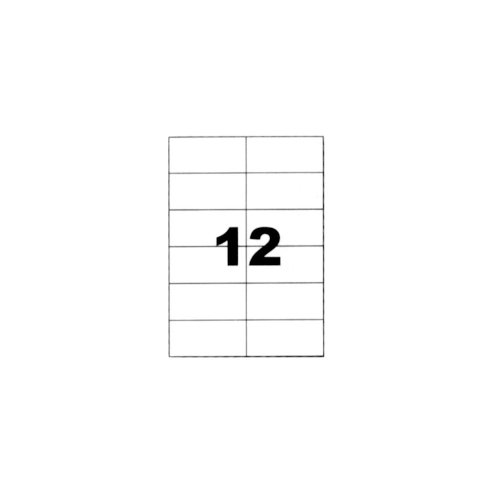 Etiquettes blanches 105x49,5 mm sur planche A4