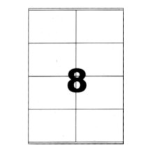 Etiquettes blanches 105x70 mm sur planche A4