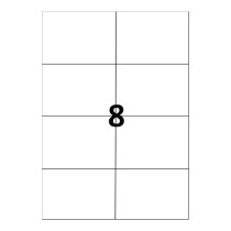 Etiquettes blanches 105x74,2 mm sur planche A4