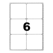 Etiquettes blanches 105x99 mm sur planche A4