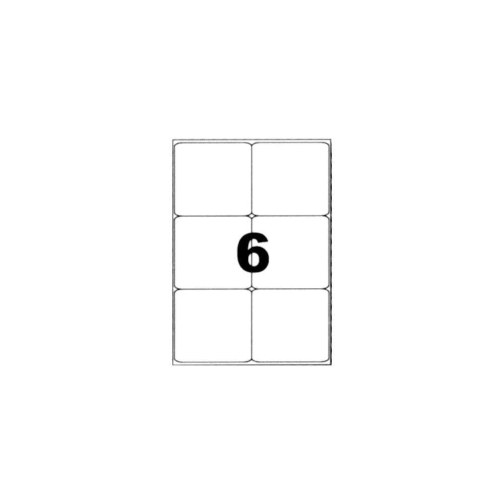 Etiquettes blanches 105x99 mm sur planche A4
