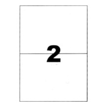Etiquettes blanches 210x148,5mm sur planches A4