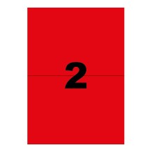 Etiquettes rouges 210x148,5mm 40 planches A4