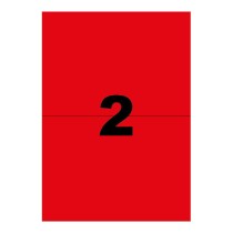 Etiquettes rouges 210x148,5mm 40 planches A4