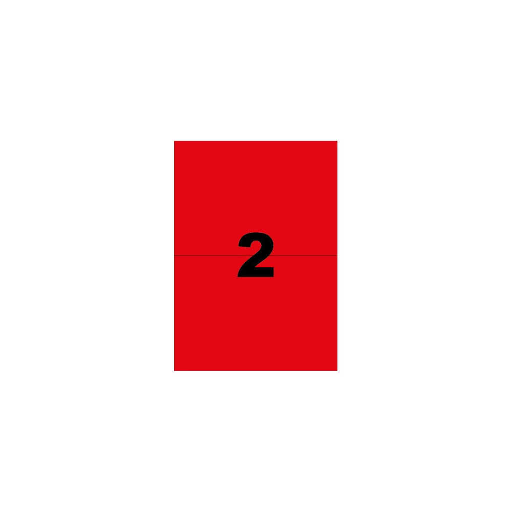 Etiquettes rouges 210x148,5mm 40 planches A4