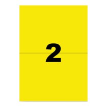 Etiquettes jaunes 210x148,5mm sur 40 planches A4
