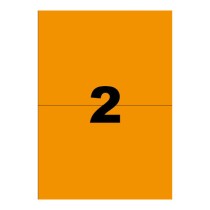 Etiquettes orange 210x148,5mm sur 40 planches A4