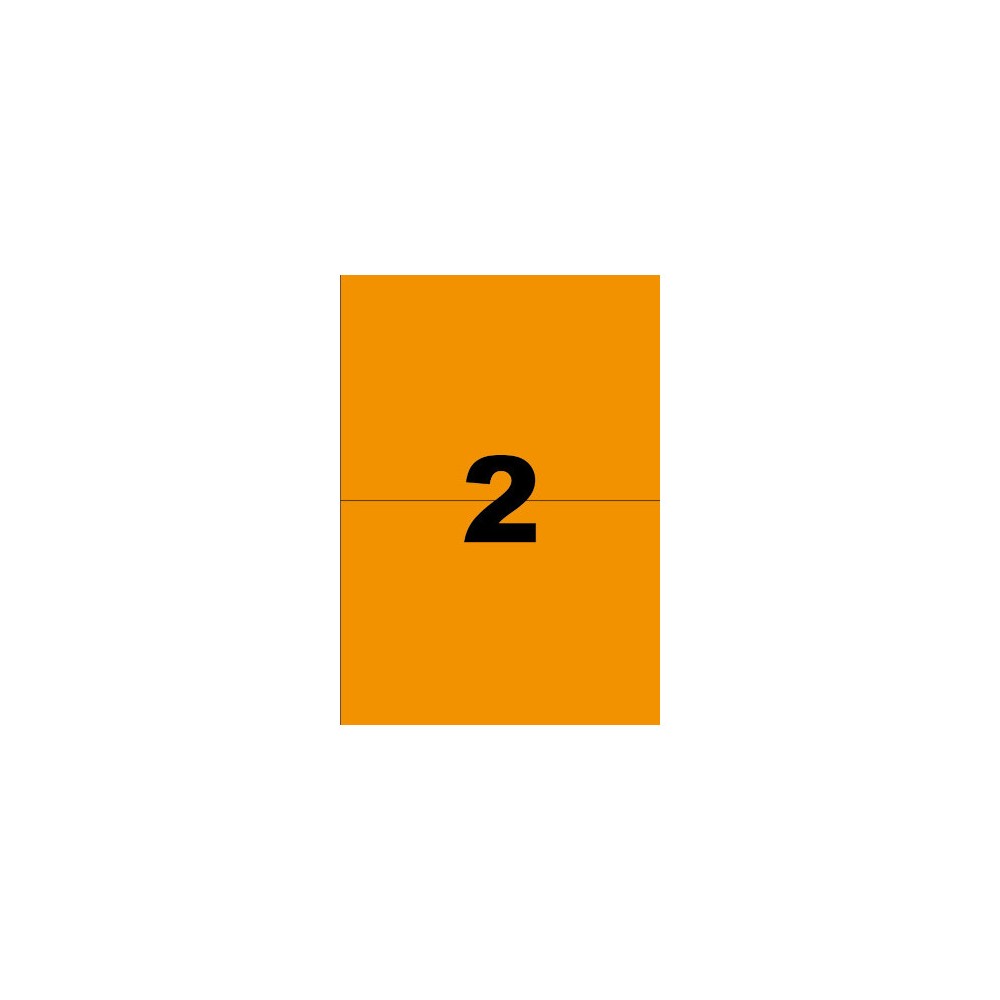 Etiquettes orange 210x148,5mm sur 40 planches A4