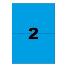 Etiquettes bleues 210x148,5mm sur 40 planches A4