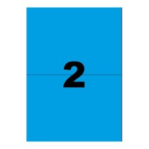 Etiquettes bleues 210x148,5mm sur 40 planches A4
