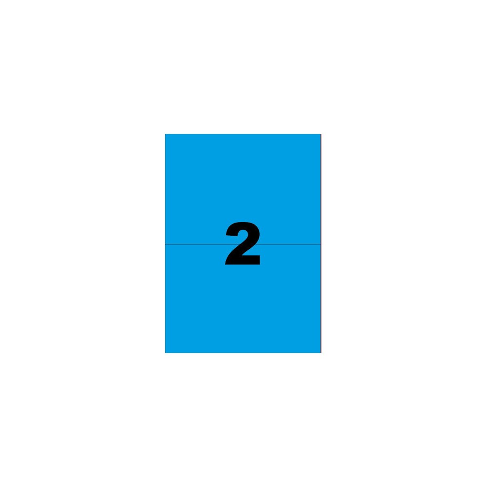 Etiquettes bleues 210x148,5mm sur 40 planches A4