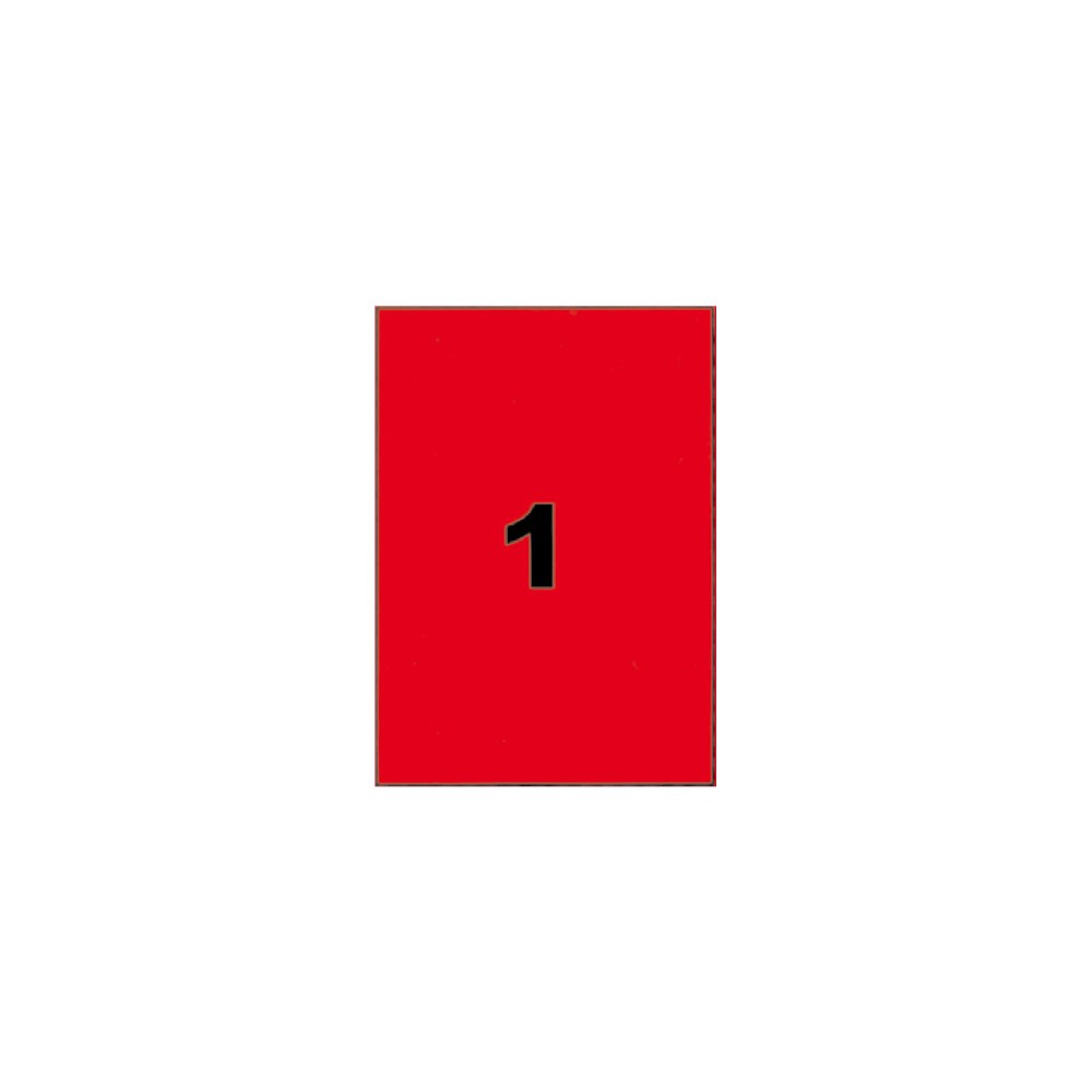Etiquettes Rouges 210x297 mm sur planches A4
