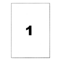 Etiquettes blanches 210x297 mm sur planches A4