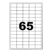 Etiquettes autocollantes blanches 38x21mm sur A4