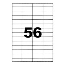 Etiquettes autocollantes blanches 52x21mm sur A4