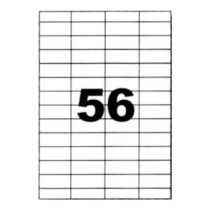 Etiquettes autocollantes blanches 52x21mm sur A4