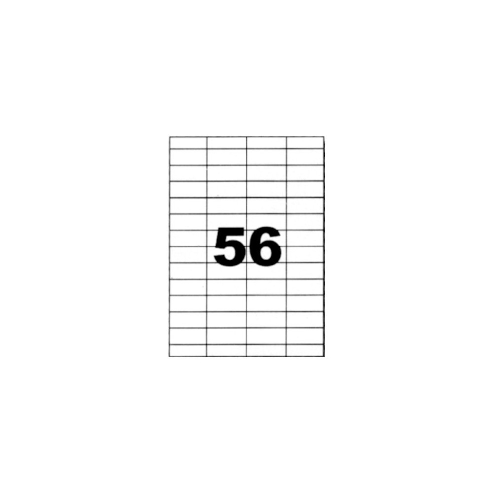 Etiquettes autocollantes blanches 52x21mm sur A4