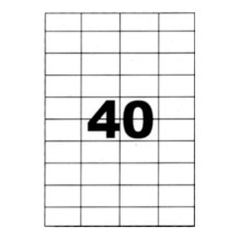 Etiquettes autocollantes blanches 52x29mm sur A4