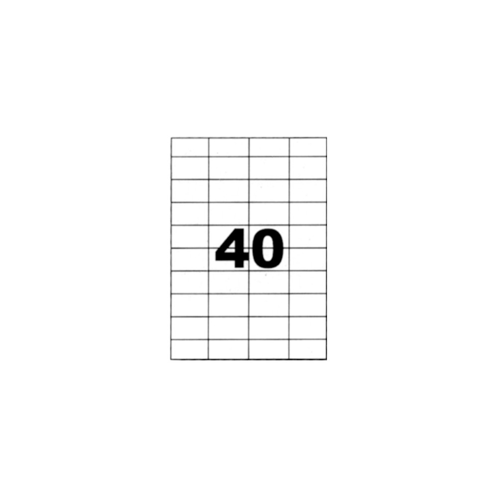 Etiquettes autocollantes blanches 52x29mm sur A4