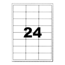 Etiquettes autocollantes blanches 63,5x33,9mm sur A4