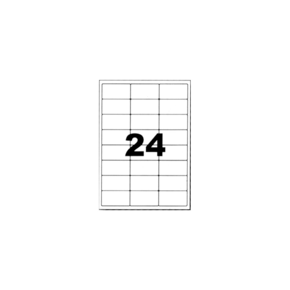 Etiquettes autocollantes blanches 63,5x33,9mm sur A4