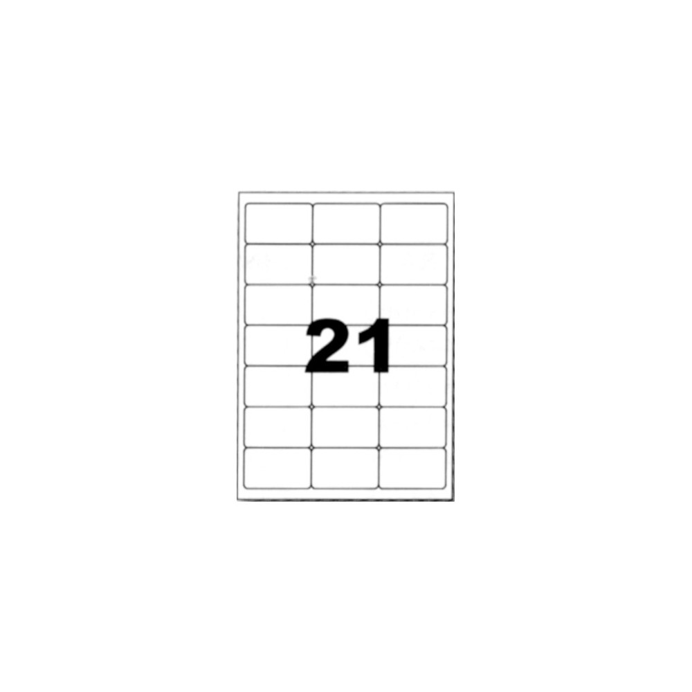 Etiquettes autocollantes blanches 63,5x38,1mm sur A4