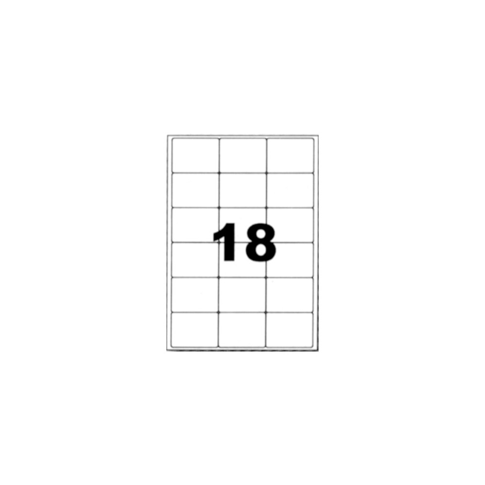 Etiquettes autocollantes blanches 63,5x46,6mm sur A4
