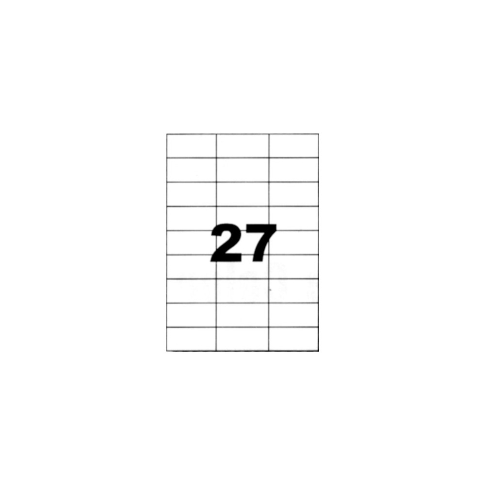 Etiquettes autocollantes blanches 70x29,7mm sur A4