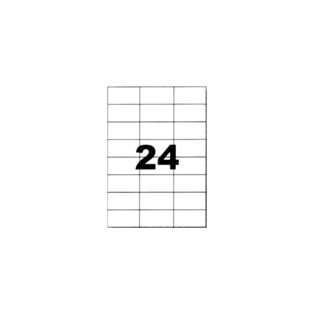 Etiquettes autocollantes blanches 70x36mm sur A4
