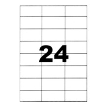 Etiquettes autocollantes blanches 70x37mm sur A4