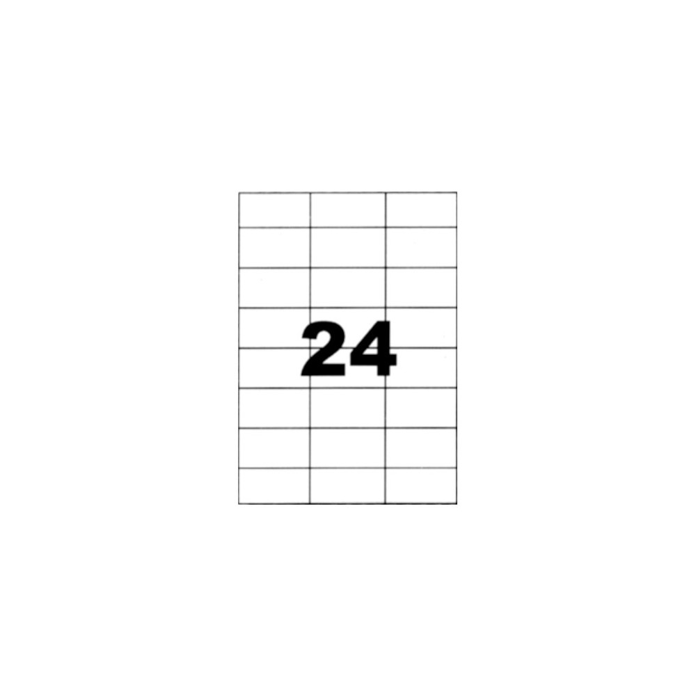 Etiquettes autocollantes blanches 70x37mm sur A4
