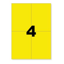 Etiquettes autocollantes jaune fluo 105x148,5mm
