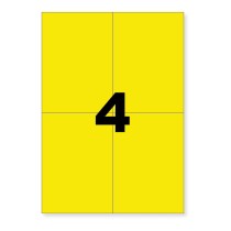 Etiquettes autocollantes jaune fluo 105x148,5mm