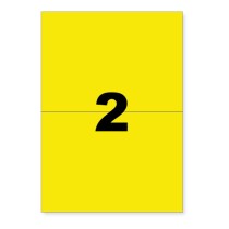 Etiquettes autocollantes jaune fluo 210x148,5mm