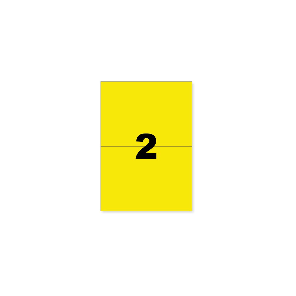 Etiquettes autocollantes jaune fluo 210x148,5mm