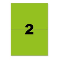 Etiquettes autocollantes vert fluo 210x148,5mm